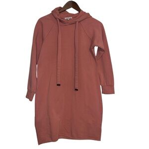Charlotte Russe Hoodie Dress XS Pink Soft Girl Sweatshirt Dress Cozy Loungewear